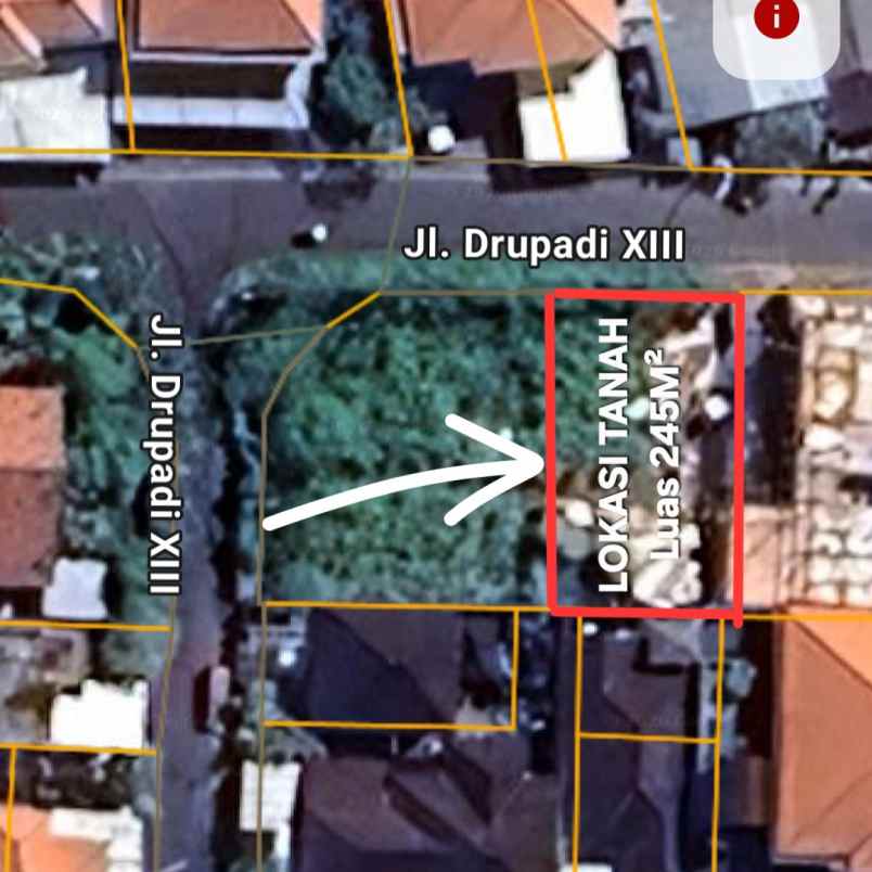 dijual 2 45 are jl drupadi sumerta klod renon denpasar