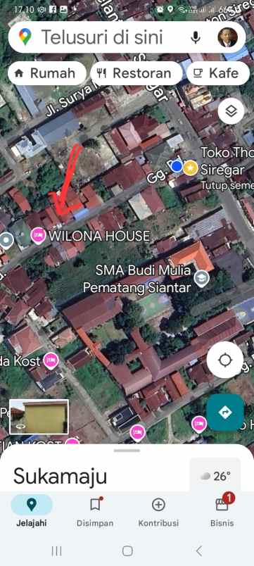 dijual 2 buah rumah utama dan rumah kost