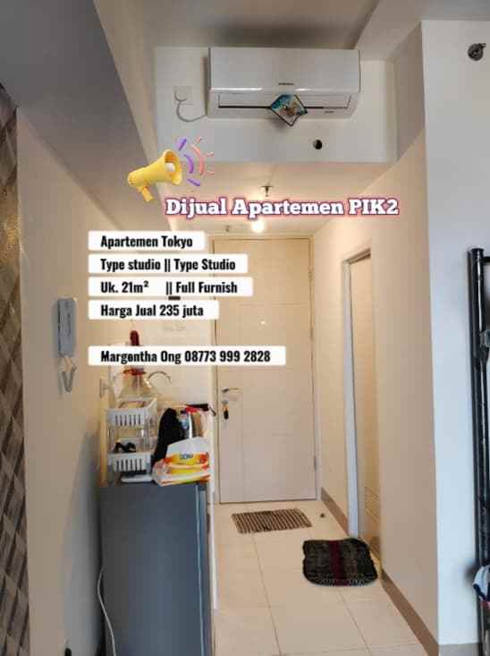 dijual apartemen tokyo pik2 type studio full furnish