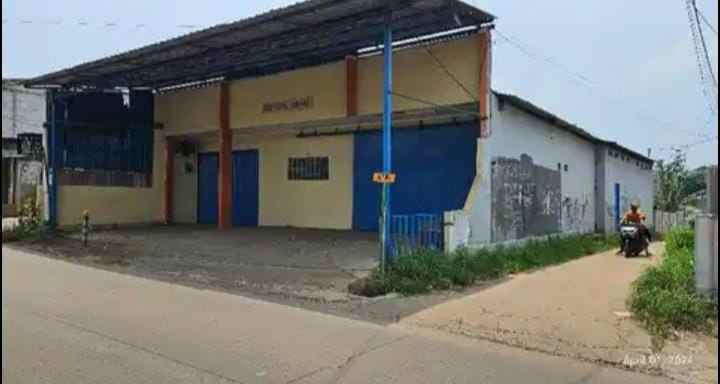 dijual gudang luas 337 meter raya setu cikarang bekasi