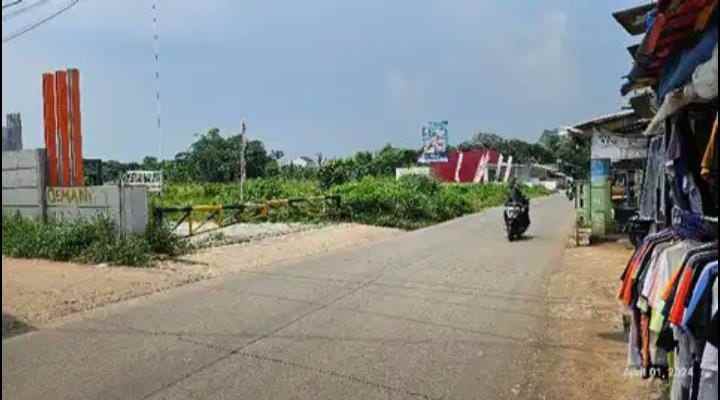 dijual gudang luas 337 meter raya setu cikarang bekasi