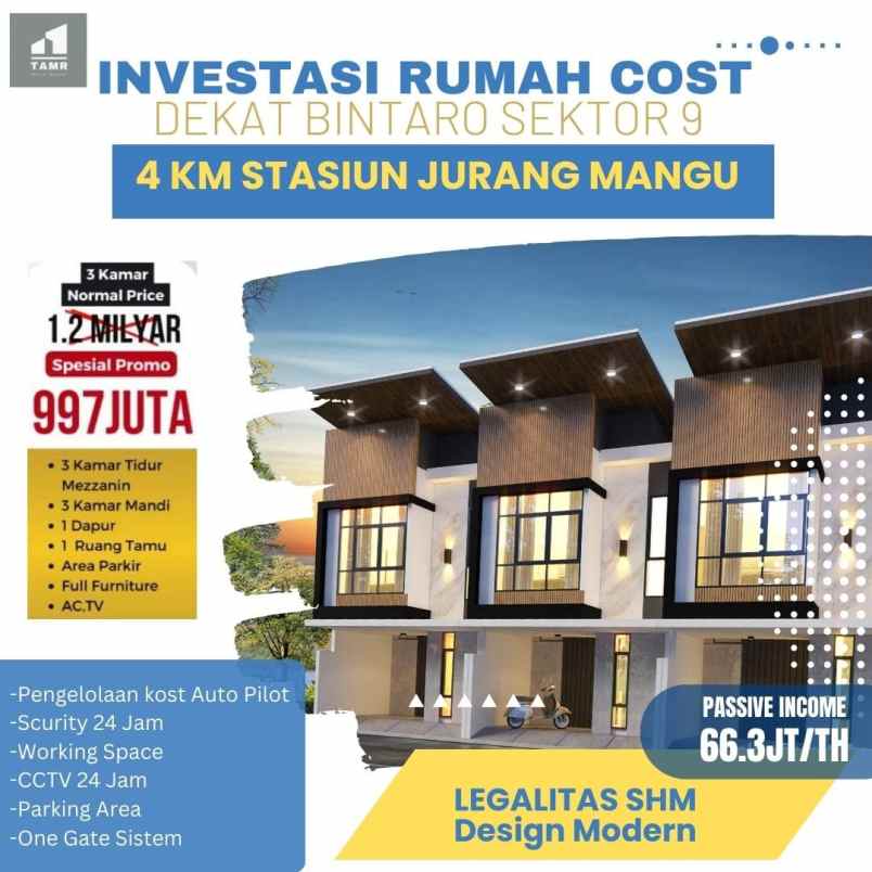 dijual kost bintaro sektor 9