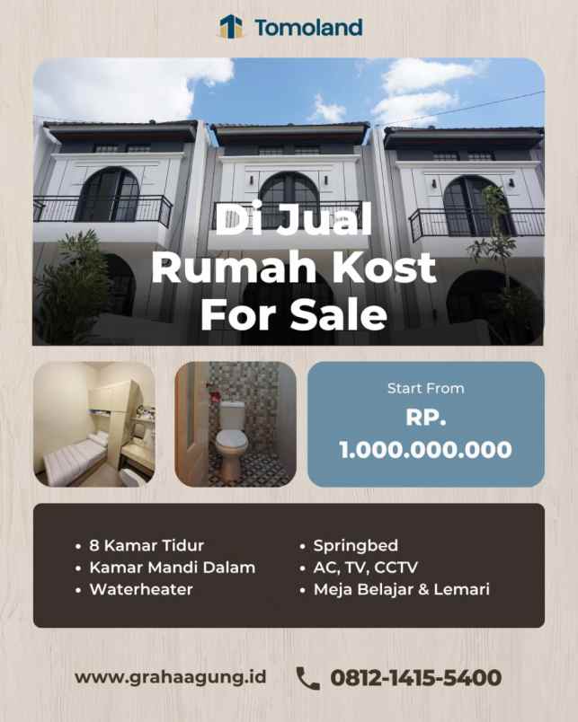 dijual kost jl chili jl perum joyo