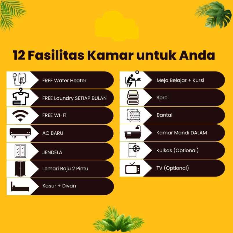dijual kost jl sukaluyu baru