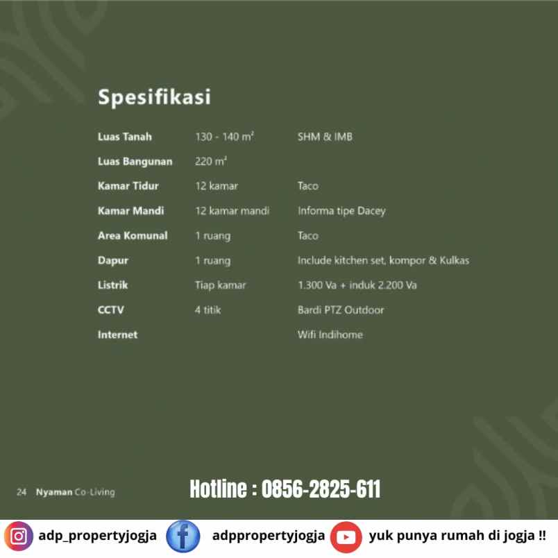 dijual kost pandega padma catur