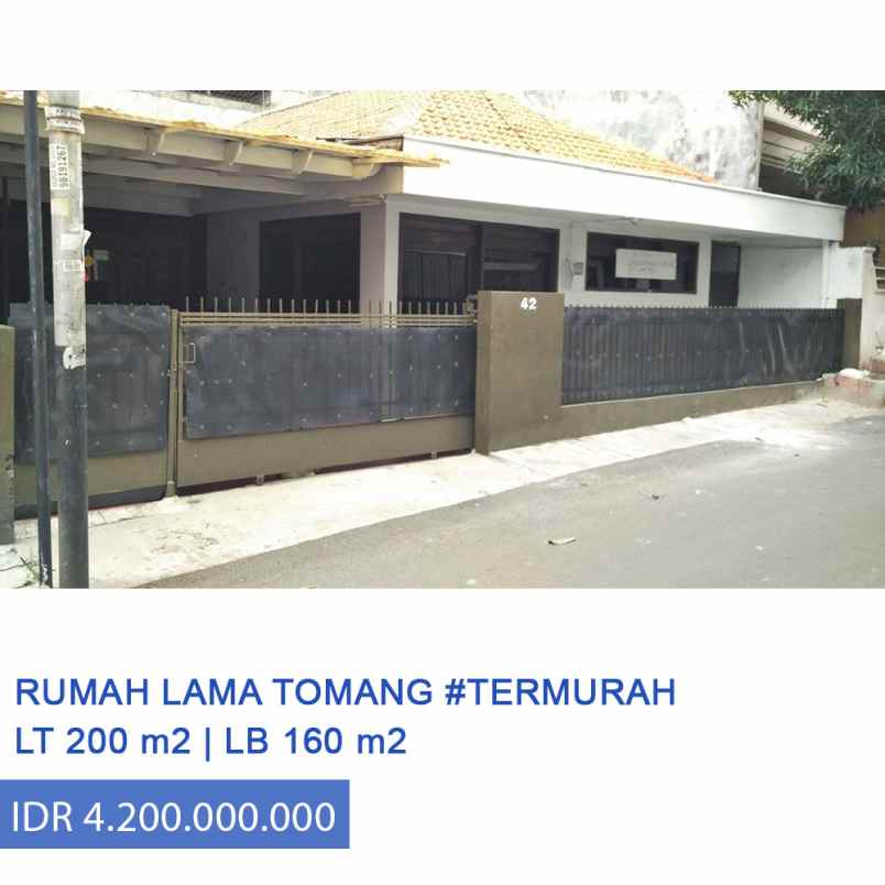 Rumah Lama Termurah Lokasi Istimewa Di Tomang Jakarta Barat
