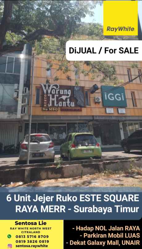 dijual ruko gudang kantor jalan ir h soekarno