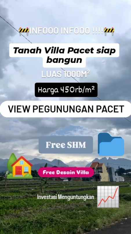 dijual ruko gudang kantor pacet mojokerto jawa timur