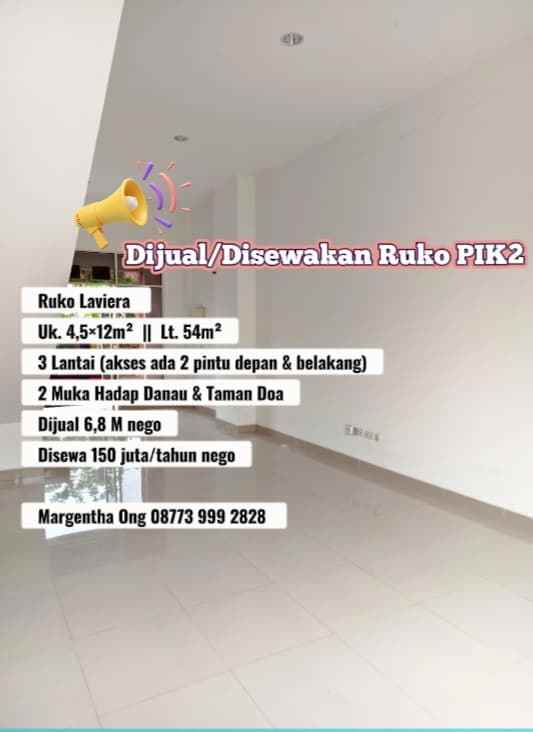 dijual ruko gudang kantor pantai indah kapuk jakarta