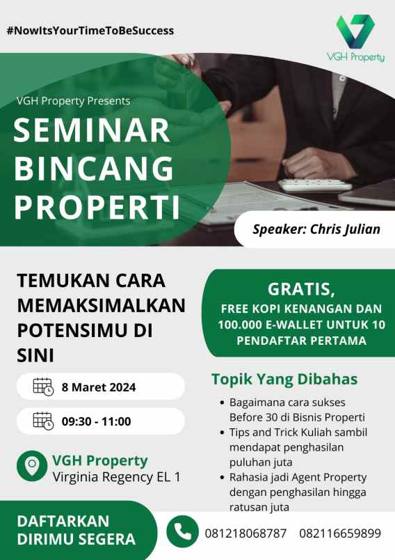 Vgh Property Presents Seminar Bincang Properti With Chris Julian