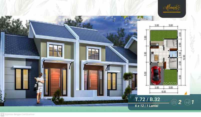 dijual rumah alana regency tambak oso