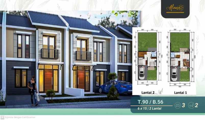 dijual rumah alana regency tambak oso