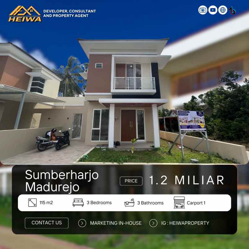 dijual rumah baru 2 lantai siap huni proses 70