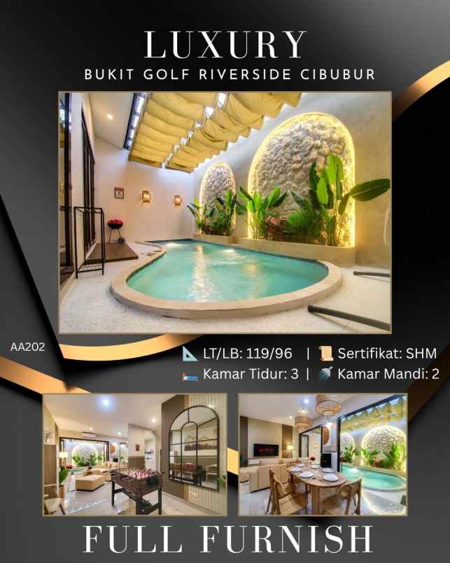 dijual rumah bukit golf riverside cibubur