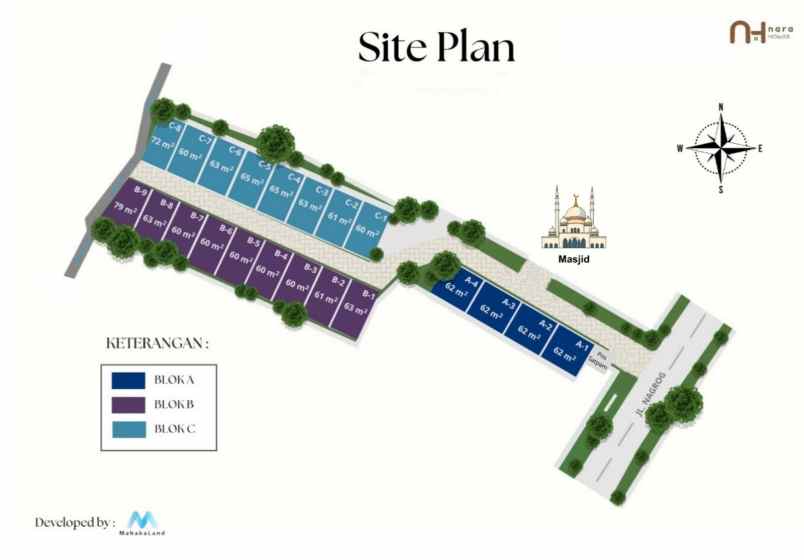 dijual rumah cluster nara house