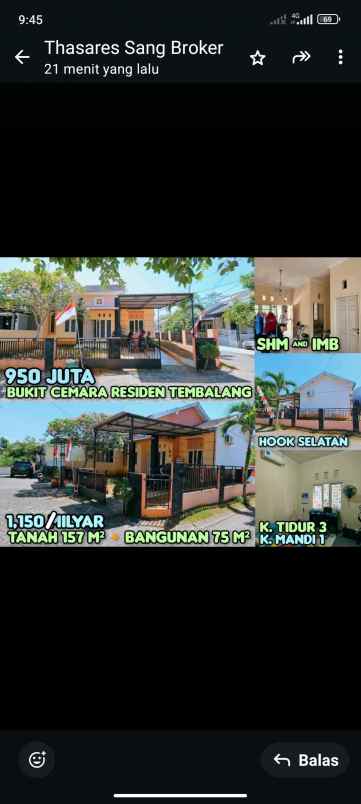 dijual rumah di bukit cemara residence semarang