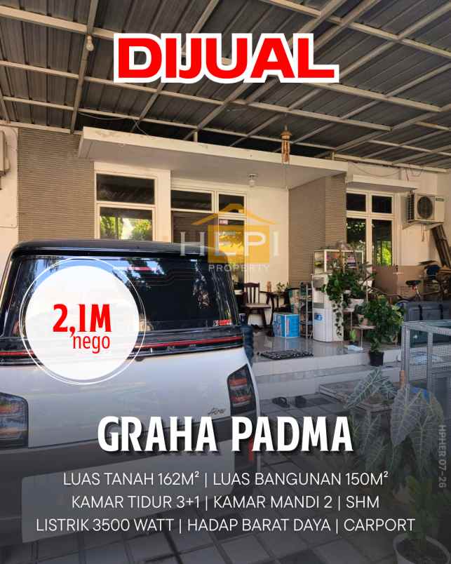 dijual rumah di graha padma semarang barat