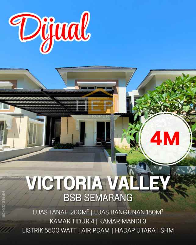dijual rumah di victoria valley bsb semarang