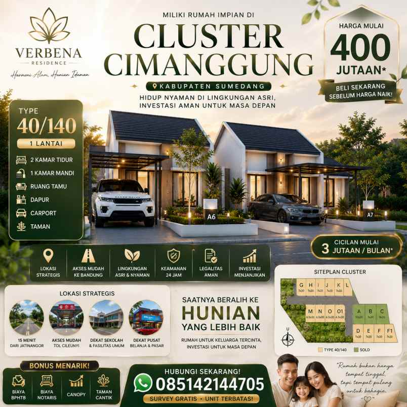 dijual rumah impian harga 400 jutaan sumedang