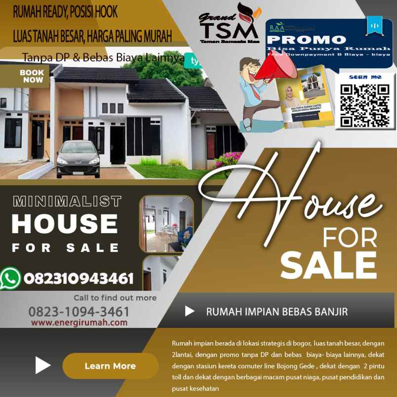 dijual rumah jalan raya bomang bojong