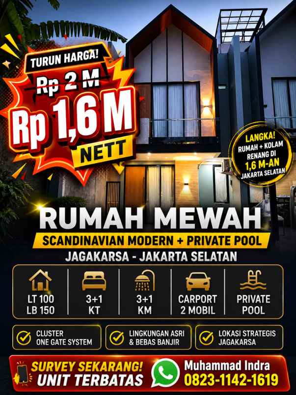 dijual rumah jalan raya jagakarsa