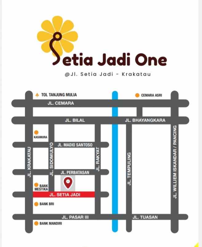 dijual rumah jalan setia jadi krakatau