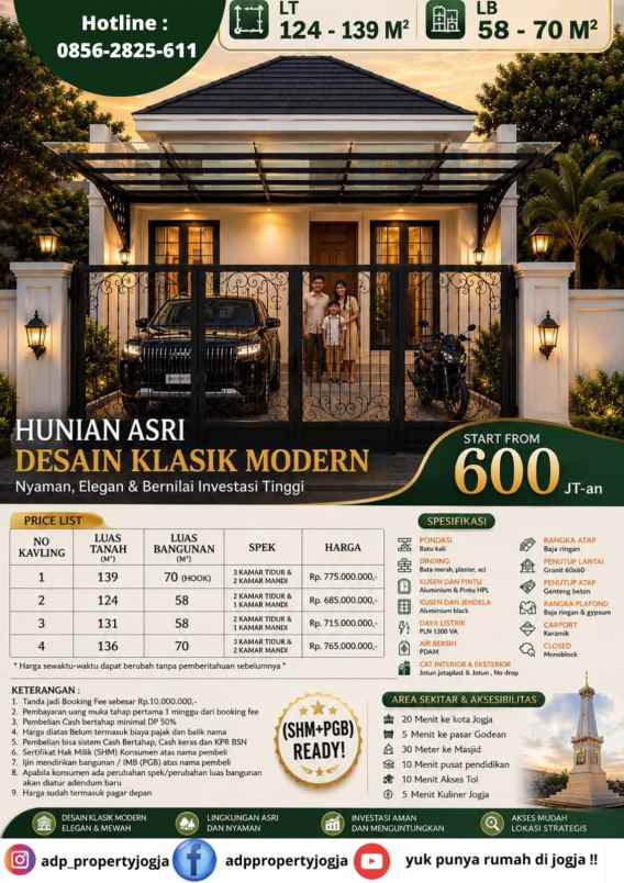 dijual rumah jl godean km 13 moyudan sleman