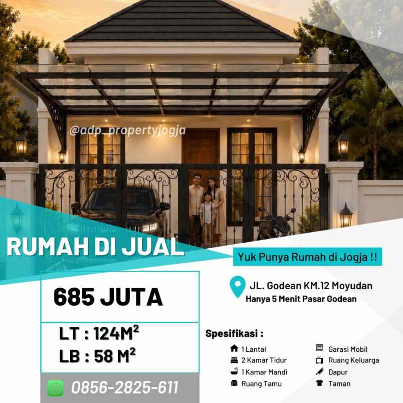 dijual rumah jl godean km 13 moyudan sleman