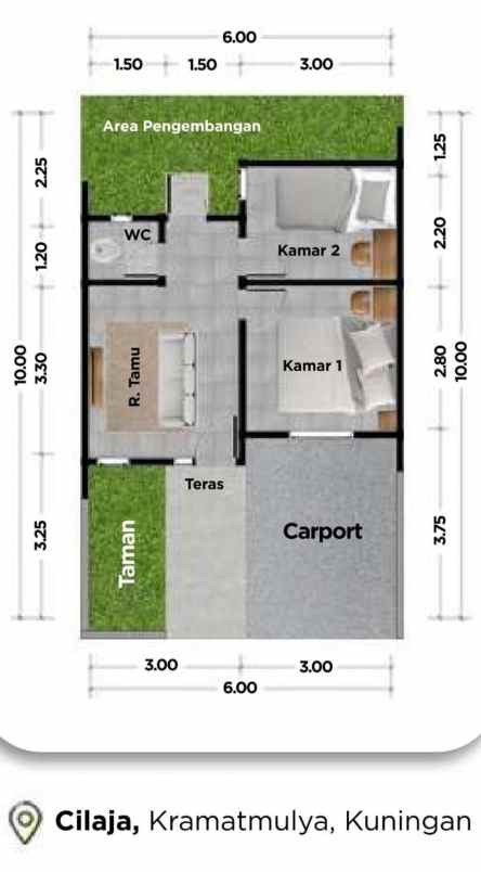 dijual rumah jl raya ciloa cikubangsari