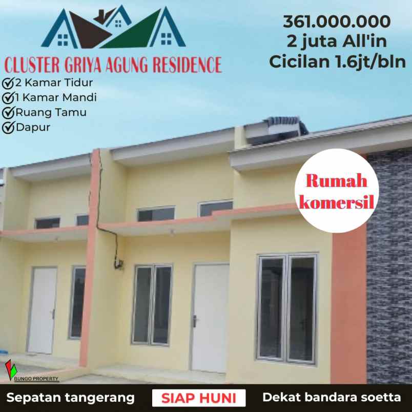 dijual rumah jl raya pakuhaji kp