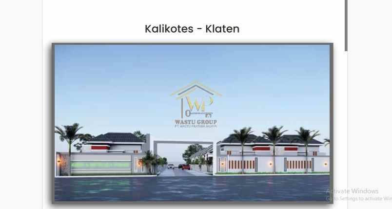 dijual rumah kalikotes