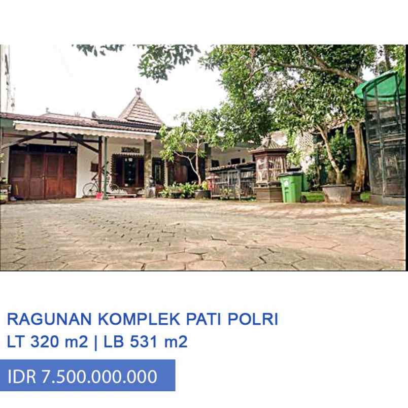 Dijual Rumah Di Komplek Pati Polri Ragunan Cilandak Jakarta Selatan