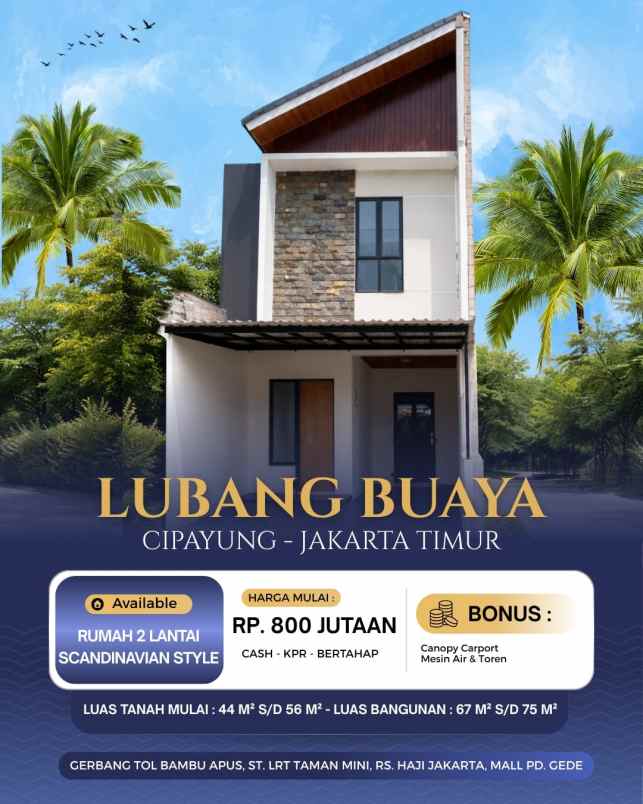 dijual rumah lubang buaya