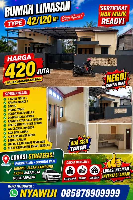 dijual rumah pakintelan