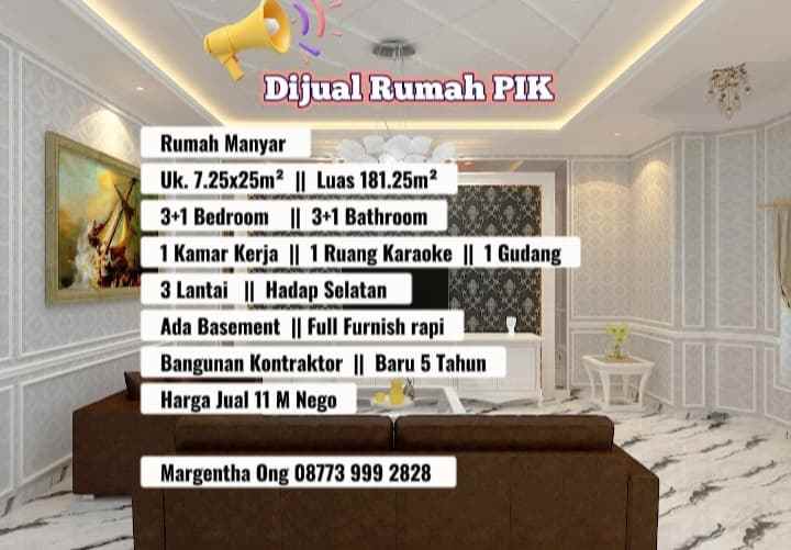 dijual rumah pantai indah kapuk jakarta
