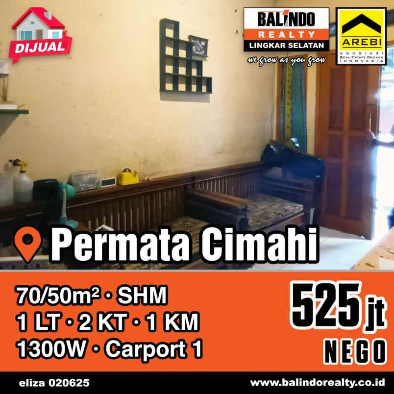 dijual rumah permata cimahi