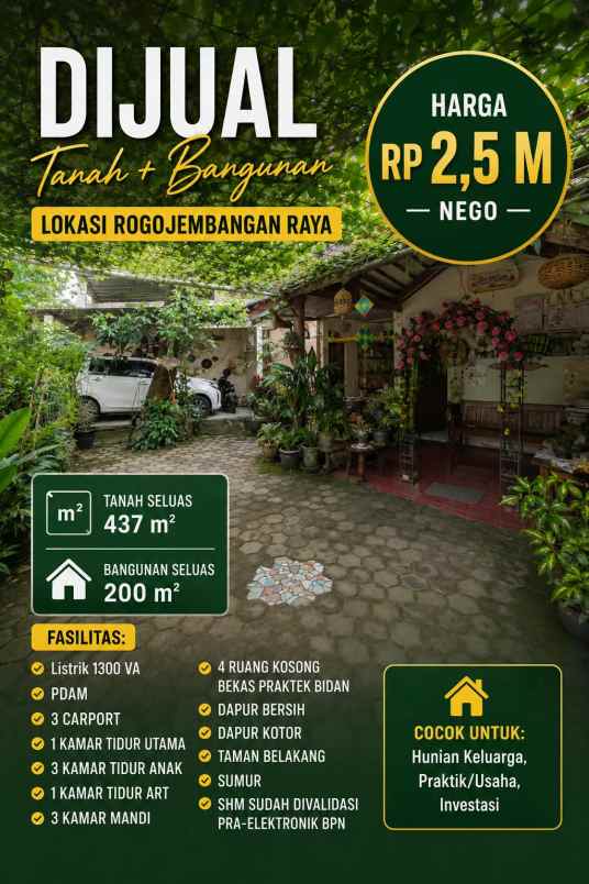 dijual rumah rogojembangan