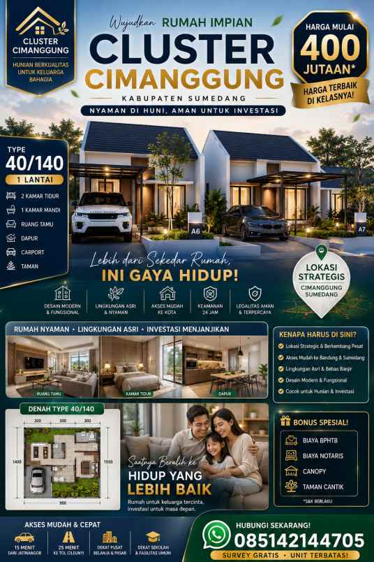 dijual rumah siap huni sumedang