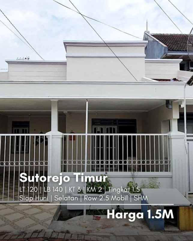 dijual rumah sutorejo timur