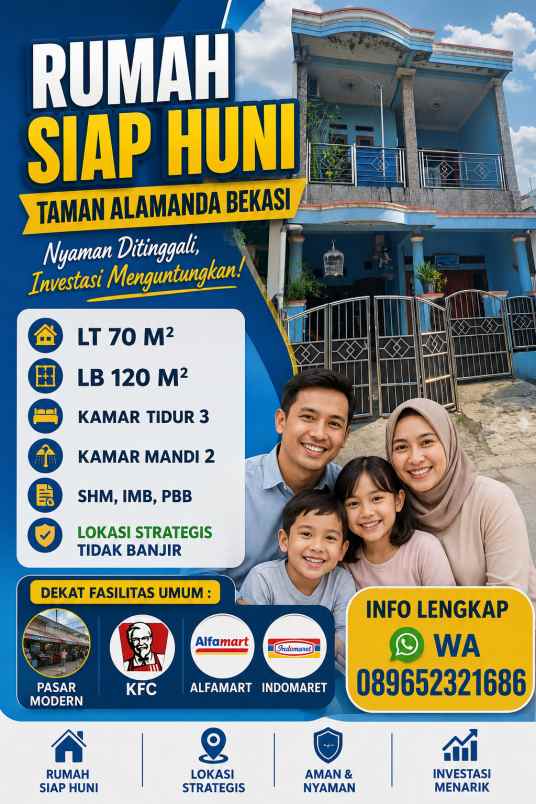 dijual rumah taman alamanda 1 karang