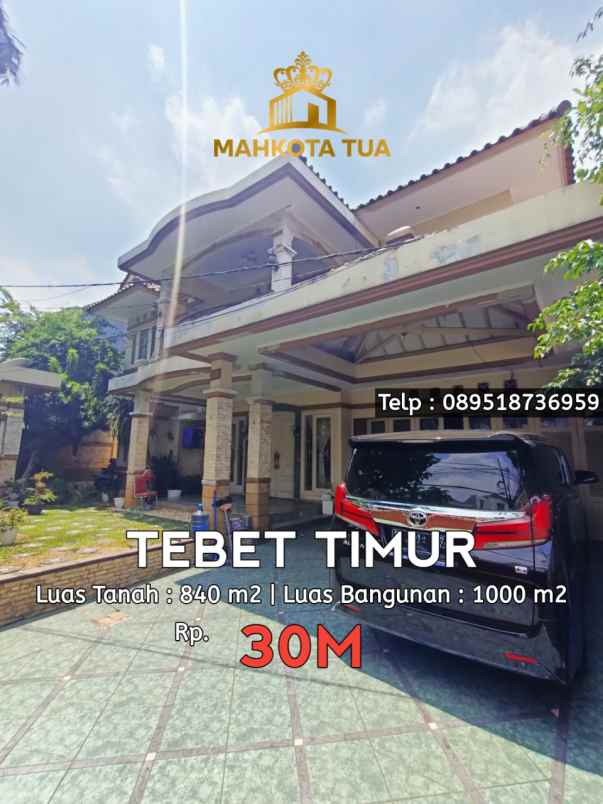 dijual rumah tebet timur