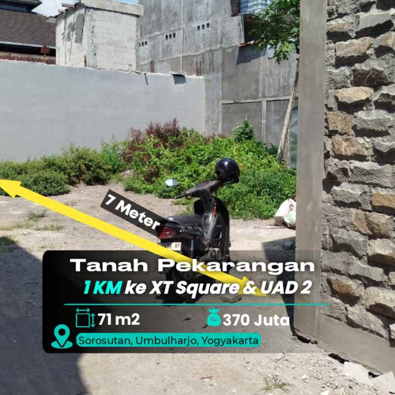dijual tanah 1 km xt square