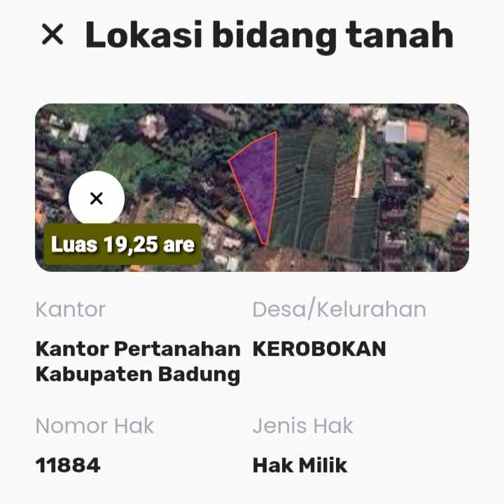 dijual tanah bumbak dauh