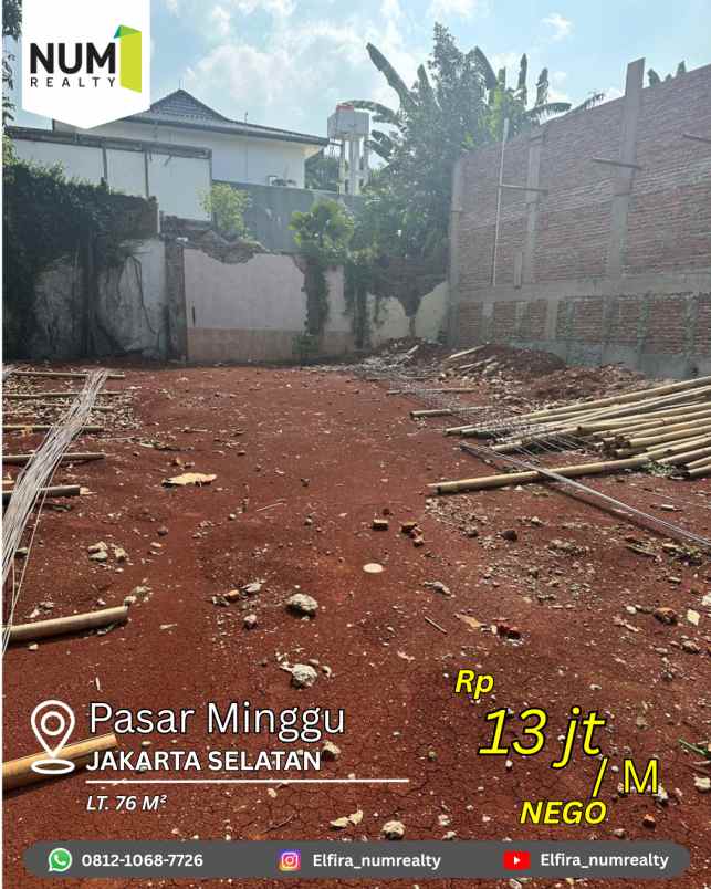 dijual tanah jatipadang pasar minggu