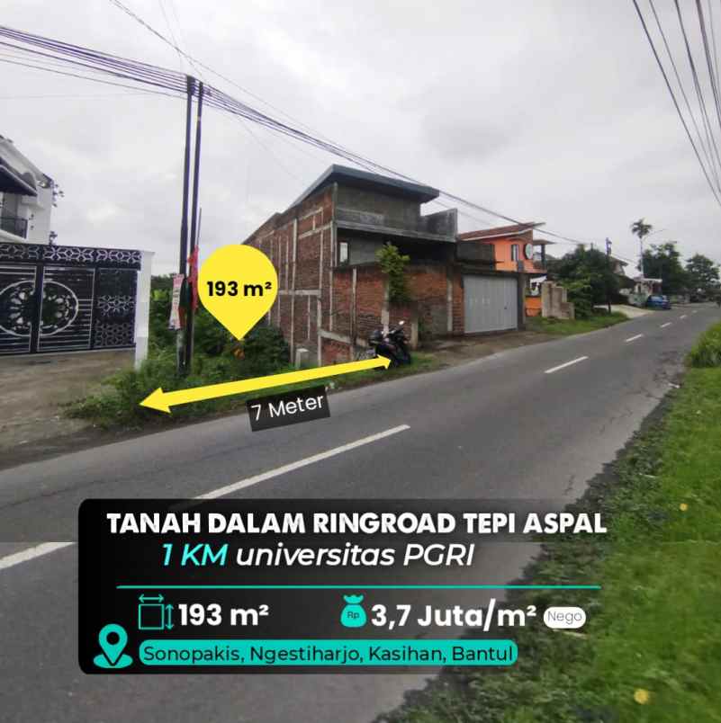 dijual tanah jl wates km 3