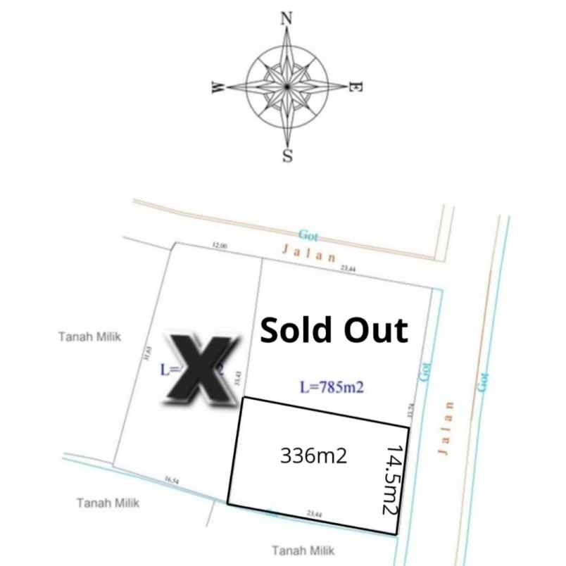 dijual tanah kayu tulang utara