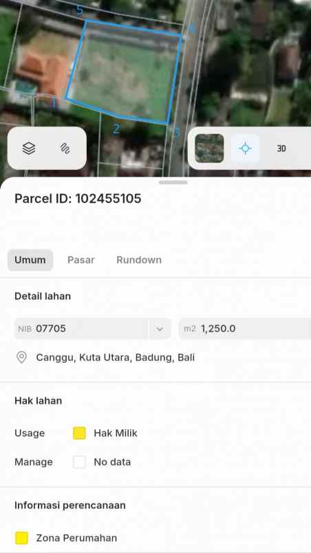 dijual tanah kayu tulang utara