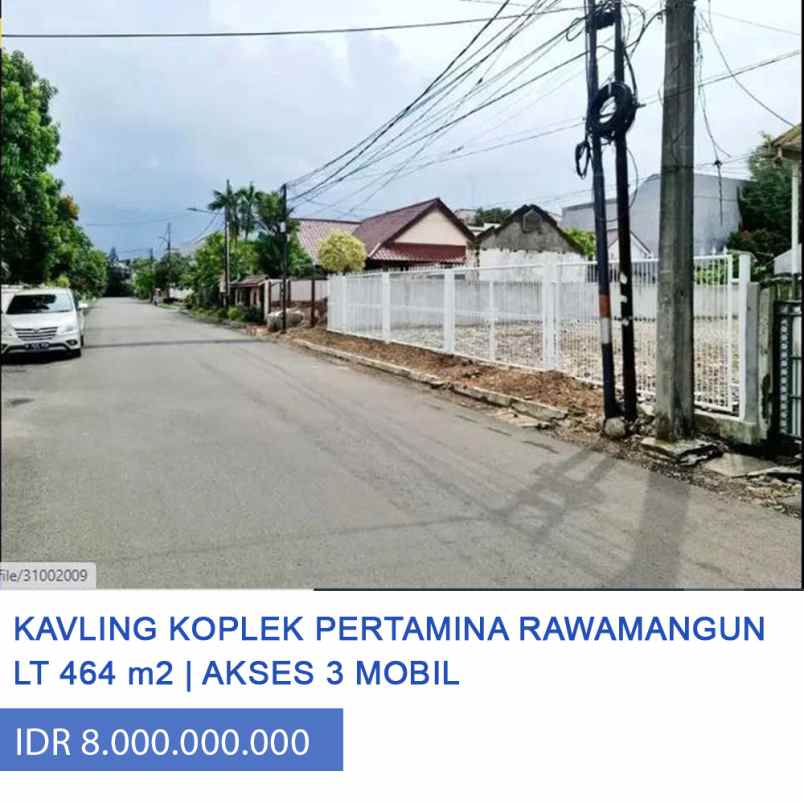 Dijual Tanah Kavling Di Komplek Pertamina Rawamangun Jakarta Timur