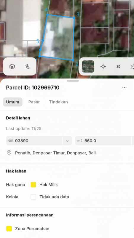 dijual tanah poltek stp bali