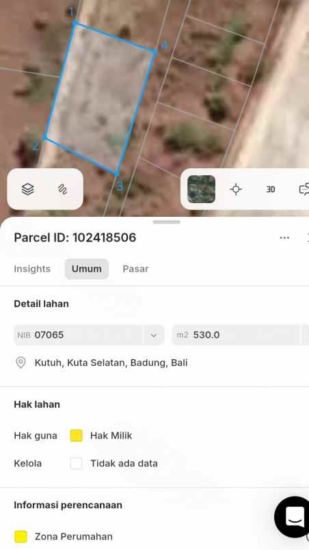 dijual tanah poltek stp bali